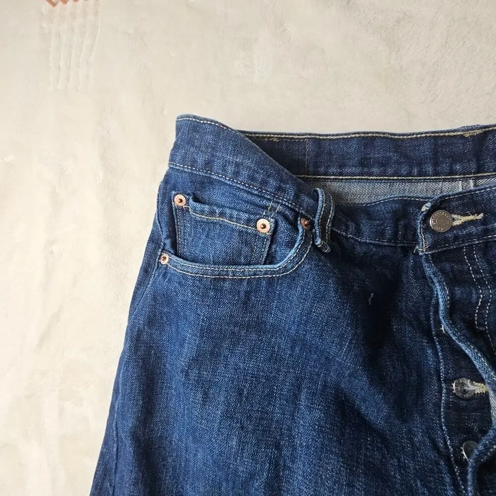 Levis 501 Straight Jeans Denim Men's 38x32 Button Fly Western Cowboy Mexico
